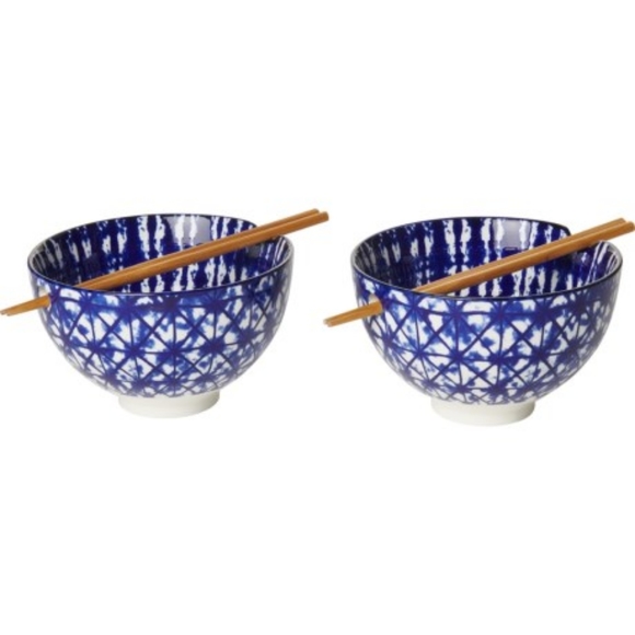 Authentic Signature Houseware Noodle Bowl Set - 2bowls 2 chopsticks - Picture 4 of 4